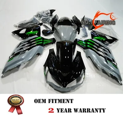 Gray Black Bodywork Fairing Kit For Kawasaki Ninja ZX14R ZX-14R ZX1400 2012-2021 • $505.96