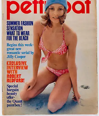 ROBERT REDFORD Jilly Cooper MARY QUANT MAKE-UP Swimwear ~ PETTICOAT Magazine VTG • £99.99