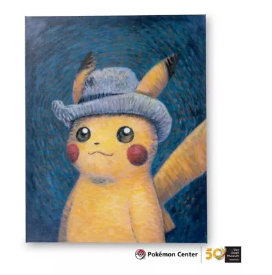 Pokémon Center X Van Gogh Museum: Pikachu Self-Portrait With Grey Felt Hat 16x20 • $107.50