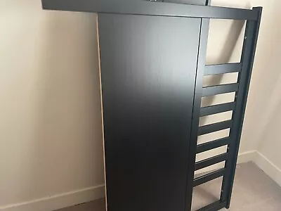 Ikea Hemnes Black Double Bed (dismantled) With Mattress • £100