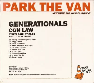 Generationals ‎– Con Law (CD) Near Mint • $13.99