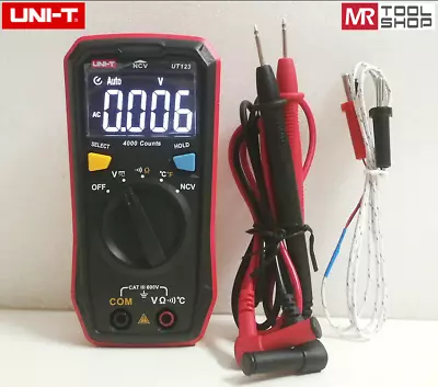 Uni-T UT123 Mini Digital Multimeter AC DC Voltmeter Ohmmeter NCV Test EBTN Displ • £18.47