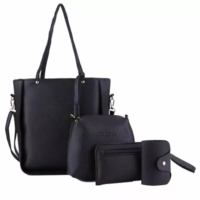 4pcs/set Women Lady PU Leather Shoulder Handbag Tote Purse Satchel Messenger Bag • $18.58