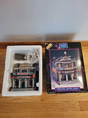 Lemax Year 2000 Town Hall Millennium Celebration Christmas Lighted House  • $9.95