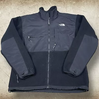 The North Face A193 Denali Full Zip Black Vented Fleece Jacket Mens Size Large • $32.99