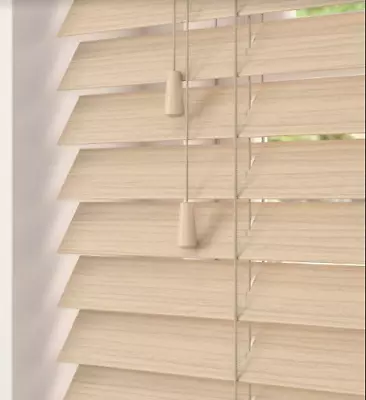 Faux-Wood String Venetian Blinds Fine Grained Made To Measure Venetian Blinds • £246.20