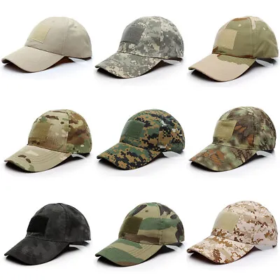 Baseball Cap Mens Base Hat Army Tactical Attachment Hat Outdoor Women Military • £5.53