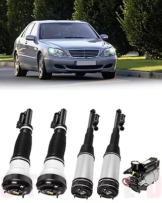 5* Front Rear Air Suspension Shocks Compressor For Mercedes-Benz S-Class W220 • $730.48