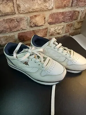 KAPPA Girls School White PE Trainers Size 03 Kids Preloved • £9