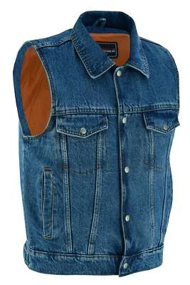 $59.95 • Buy Vance VB917BL Mens Blue Jean Style Denim Motorcycle Vest