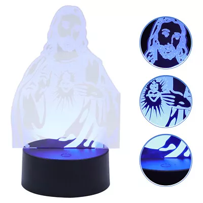  Jesus Lamp Illusion Hologram Night Light Table Remote Control • £50.48