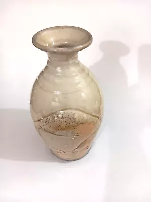 Vintage Handmade Studio Art Pottery Stoneware Vase Signed 10 1/2  Tall • $15