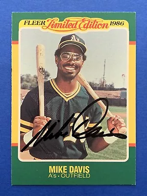 MIKE DAVIS (DODGERS 1988 WS CHAMP) Signed 1986 Fleer Limited #14 Autograph Auto • $5.99