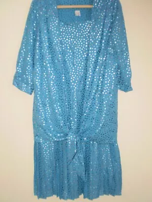 Vintage Drop Waist Sparkle Dot Dress~Sz 10~Stunning~80s • $14