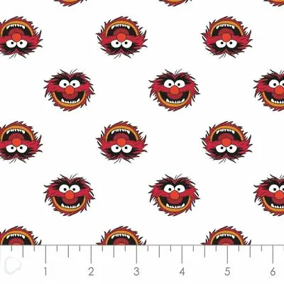 Disney Muppets Collection Animal White Cotton Quilting Fabric 1/2 YARD • $9.75