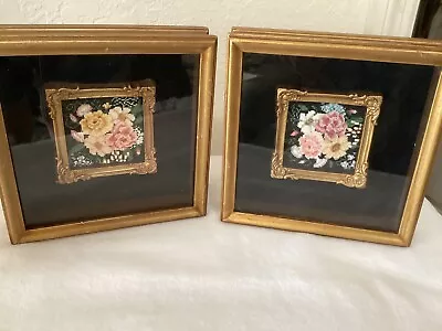 £38.70 • Buy Vintage Creative Designs By Gra-Ric 3D Box With Hand Embroidered Floral Bouquet