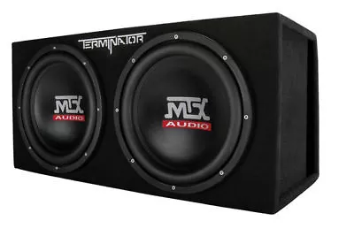 MTX Terminator TNE212DV 1000W RMS Dual 12  Subwoofers + Vented Sub Box • $219.95