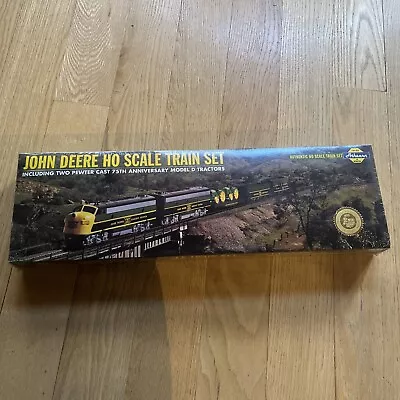 New Athearn John Deere HO Scale Train Set 75th Anniv 2 Pewter Tractors New 2nd • $164.99