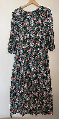M&S Multi Floral Print Lightweight Maxi Dress 20 Season Spring Summer 2021 • £15.99