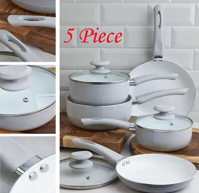 Pots And Pans Set Kitchen Cookware With Lids Pan Set Ceramic Cookware UK • £54.73