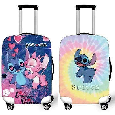 £9.96 • Buy Lilo Stitch Cartoon Travel Luggage Cover Protector Elastic Suitcase 18''-28'' UK