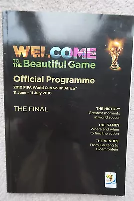 £7.95 • Buy 2010 World Cup Final Official Football Programme South Africa English Edition