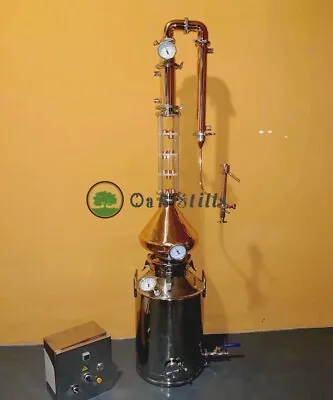 13 Gallon 50L Home Alcohol Moonshine Still With 3  Copper&Glass Flute Column • $1518