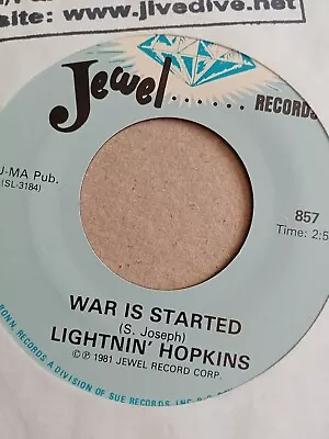 Lightnin' Hopkins - War Is Started / Louisiana Woman  - 1981  7  - Free P&P • £9.99