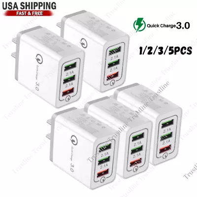 Bulk Lot QC3.0 Quick Wall Charger USB Power Adapter US Block For IPhone Android • $2.99