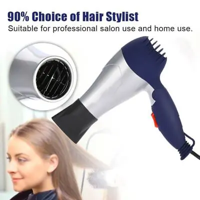 Mini Hair Dryer EU Plug 220V Portable Lightweight Blow Dryer Silver CHU • $13.03