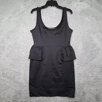 Marc By Marc Jacobs Dress Womens Medium Black Sleeveless Ruffle Bodycon Sheath • $29.99