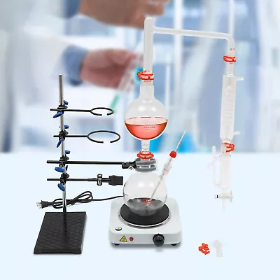 1000mL Organic Chemistry Lab Glassware Glass Kit Distillation Equipment Set NEW • $99.74