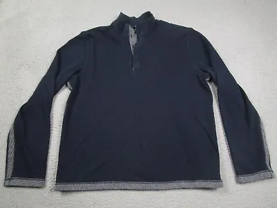 Hugo Boss Sweater Mens XL Blue Snap Button Long Sleeve Professional • $19.97