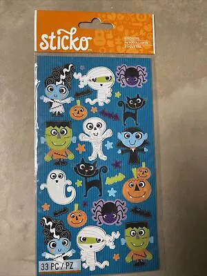 Craft Stickers Sticko Puffy Epoxy Halloween Happy Ghosts Monsters Spiders • $2.50