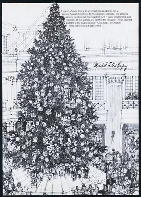 1966 Marshall Field's Christmas Tree Chicago Store Gorgeous Art Vintage Print Ad • $60.75