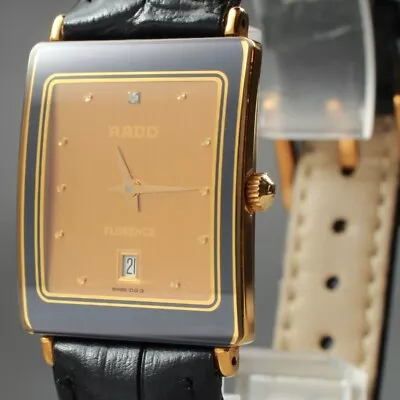 ▶[NEAR MINT] RADO 160.3605.2N FLORENCE Black Gold Dail QZ Watch From JAPAN T199 • £237.53