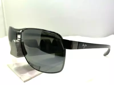 Maui Jim The Bird Mj 835-02c Dark Gunmetal Grey Polarized Aviator Sunglasses 9.5 • $130