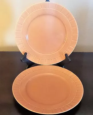 Martha Stewart Everyday Rust Embossed Basketweave Dinner Plates X2 • $31.98