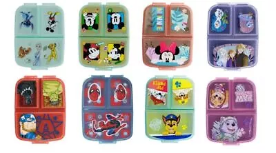 New Design Kids Character 3 Compartment Sandwich Lunch Box Licenced Items • £11.99