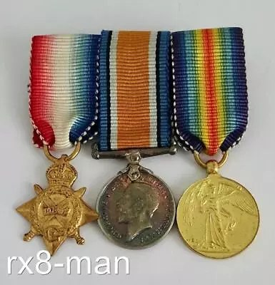 Ww1 Wwi Miniature Medal Trio 1914-15 Star War Medal & Victory Medal • $12.32