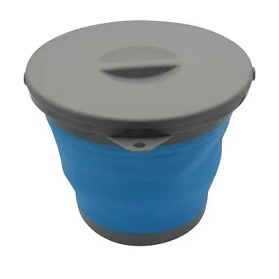 £9.49 • Buy Folding Silicone Collapsible Bucket With Lid 5L (Caravan Motohome Camping)