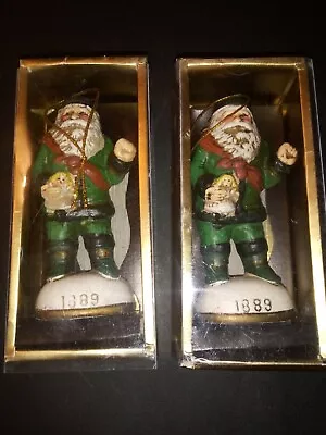 Lot Of 2 Memories Of Santa Collection 1989 Christmas Ornaments With Box • $11.99