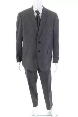 Paul Smith Men's Long Sleeves Two Button Lined Two Piece Suit Plaid Size 44 • $182.99