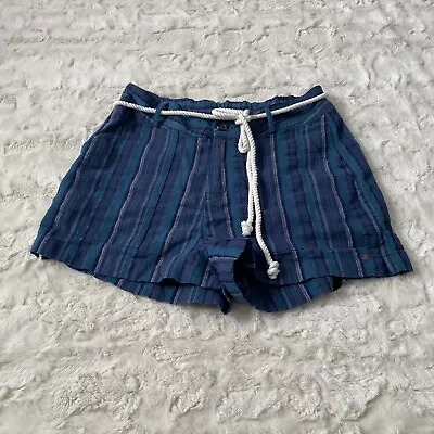 NWT Roxy Women's Size Medium Multicolor Striped Sailing Dream Cotton Shorts • £20.07