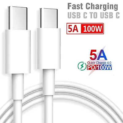 Type C To USB-C Cable Charge Charging Data Fast Charger For IPhone 15 Samsung • $4.35