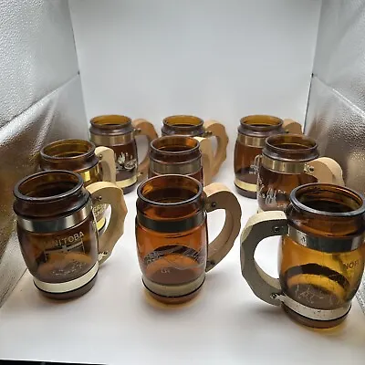 Vintage Siesta Ware Mugs Lot Of 9 Western Theme Brown Glass 5  • $39.99