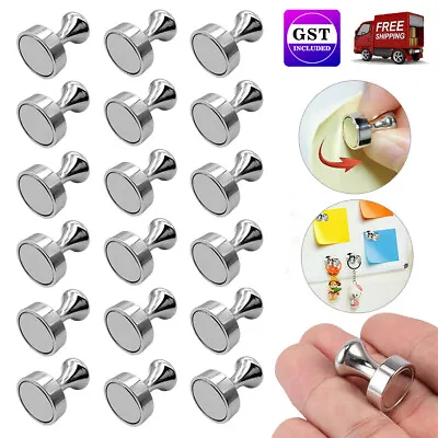 $12.54 • Buy 12/24pcs Strong Fridge Magnets Refrigerator Magnetic Crafts Whiteboard Push Pins
