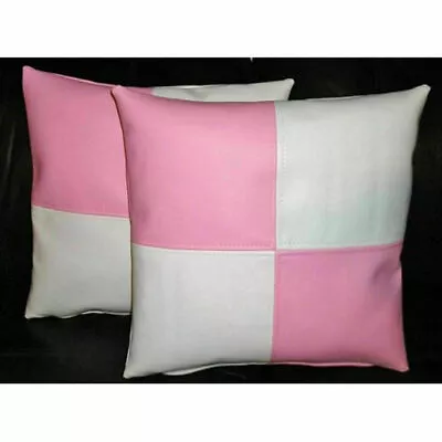  Cushion New Stylish Cover Decor Set Genuine Soft Lambskin Pink Pillow Leather • $47.24