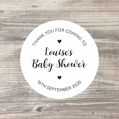 48 X Baby Shower Personalised Stickers Baby Shower Favours Name Stickers • £3.50