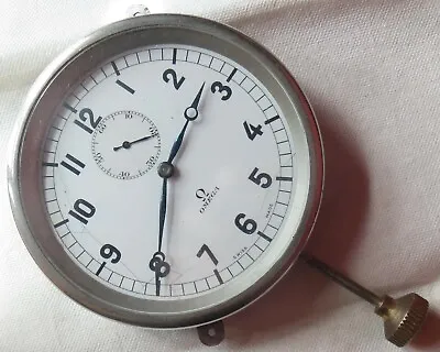 £890.29 • Buy Omega 8 Days Vintage Old Car Clock 92 Mm. In Diameter Enamel Dial